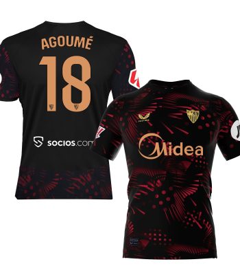 Sevilla Kits Shop – Exclusive agoumé black third boys t-shirt 2425 Collection – Sevilla FC Apparel and Gear Collection for Fans