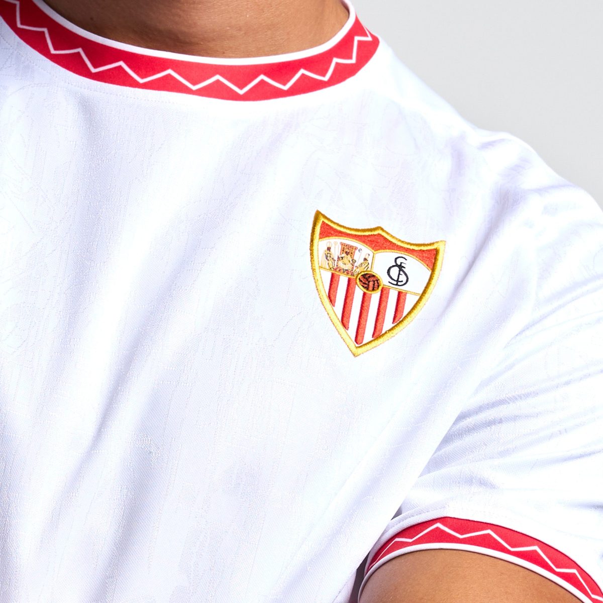 Sevilla Kits Shop – Exclusive agoumé white home shirt for kids 2425 Collection – Sevilla FC Apparel and Gear Collection for Fans