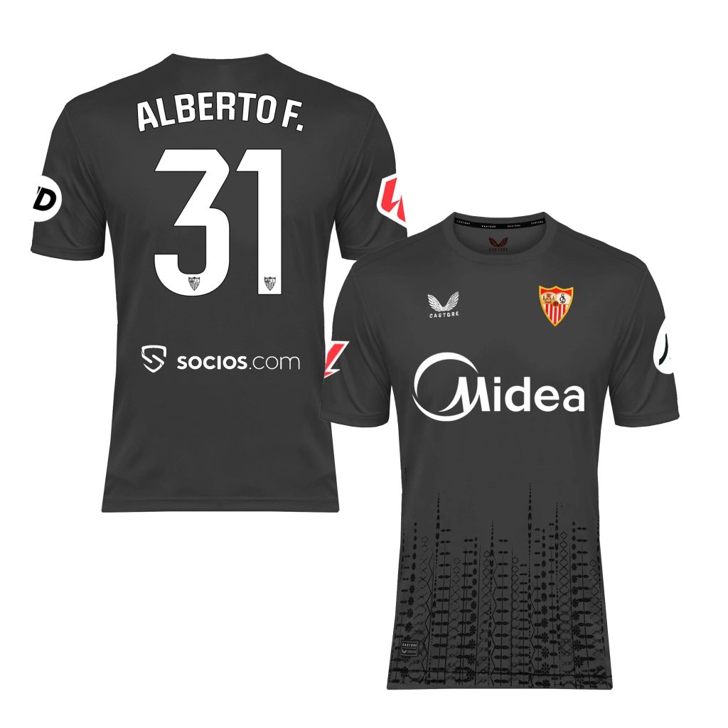 Sevilla Kits Shop – Exclusive alberto f. childs home goalkeeper shirt grey 2425 Collection – Sevilla FC Apparel and Gear Collection for Fans