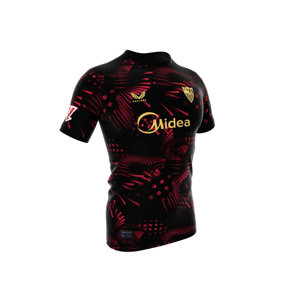 Sevilla Kits Shop – Exclusive black third boys t-shirt 2425 Collection – Sevilla FC Apparel and Gear Collection for Fans