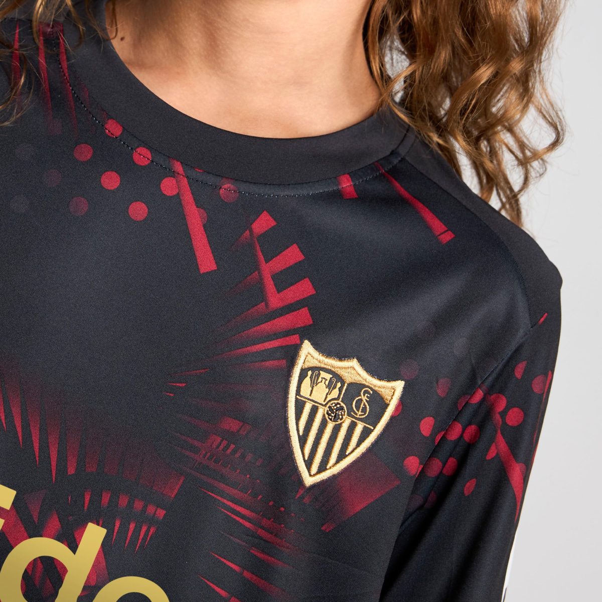 Sevilla Kits Shop – Exclusive black third boys t-shirt 2425 Collection – Sevilla FC Apparel and Gear Collection for Fans