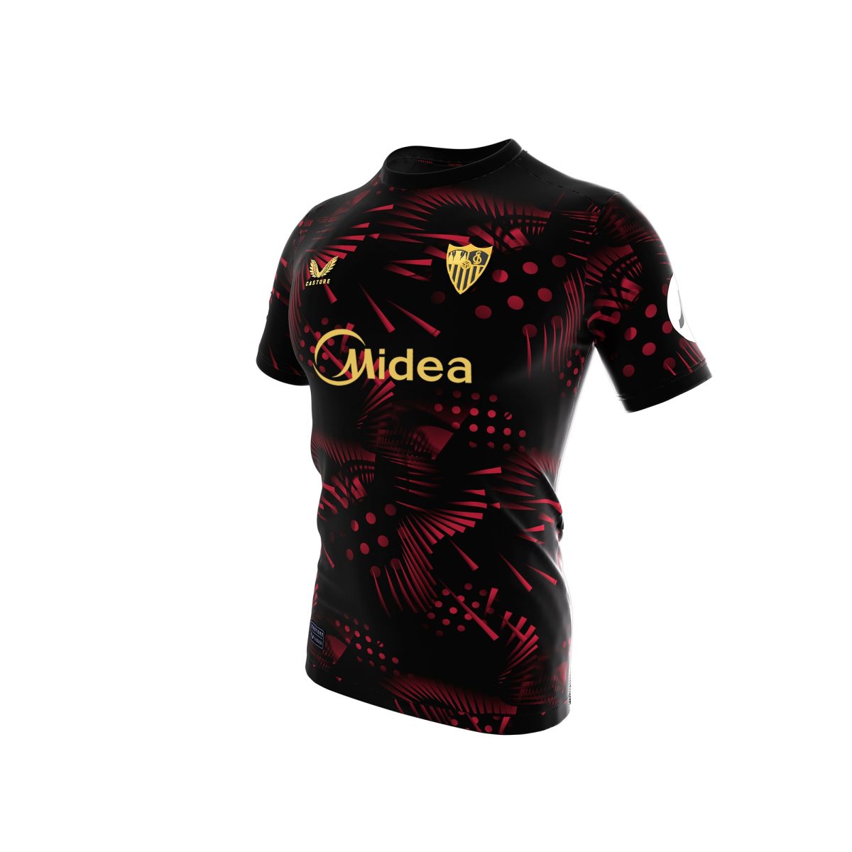 Sevilla Kits Shop – Exclusive black third boys t-shirt 2425 Collection – Sevilla FC Apparel and Gear Collection for Fans