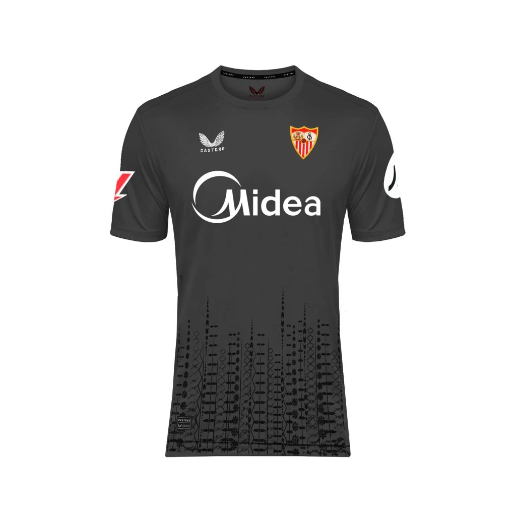 Sevilla Kits Shop – Exclusive childs first goalkeeper shirt grey 2425 Collection – Sevilla FC Apparel and Gear Collection for Fans