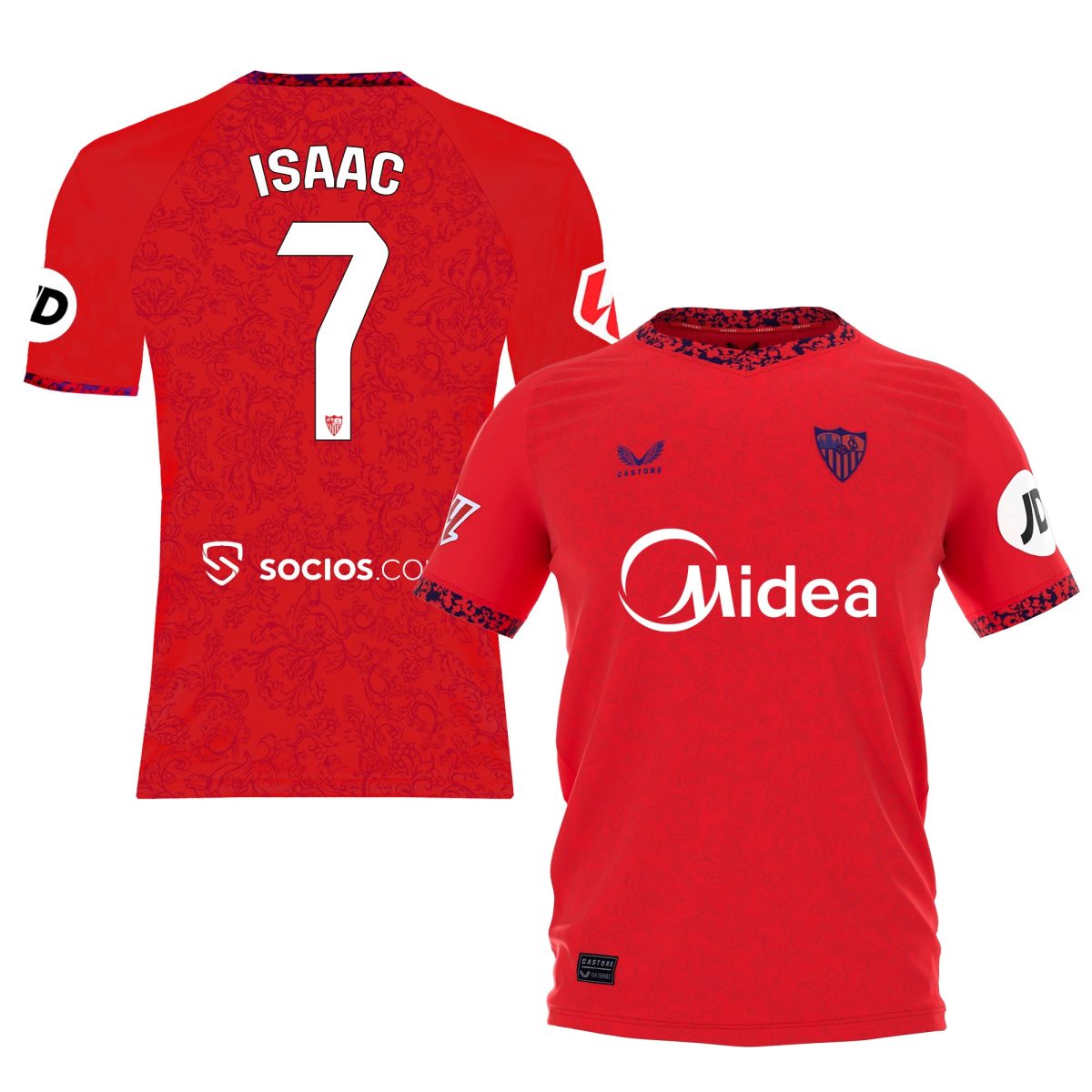 Sevilla Kits Shop – Exclusive isaac away boys shirt 2425 Collection – Sevilla FC Apparel and Gear Collection for Fans