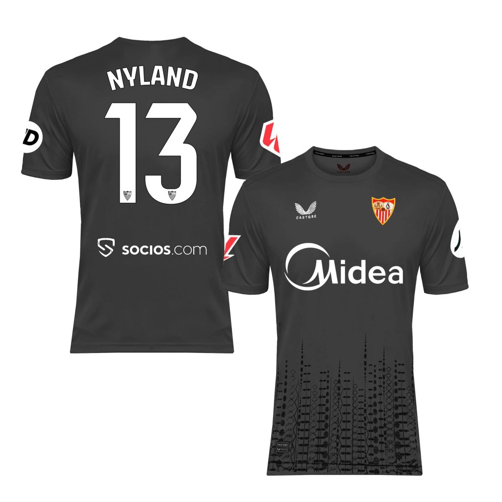 Sevilla Kits Shop – Exclusive nyland home goalkeeper shirt kids grey 2425 Collection – Sevilla FC Apparel and Gear Collection for Fans