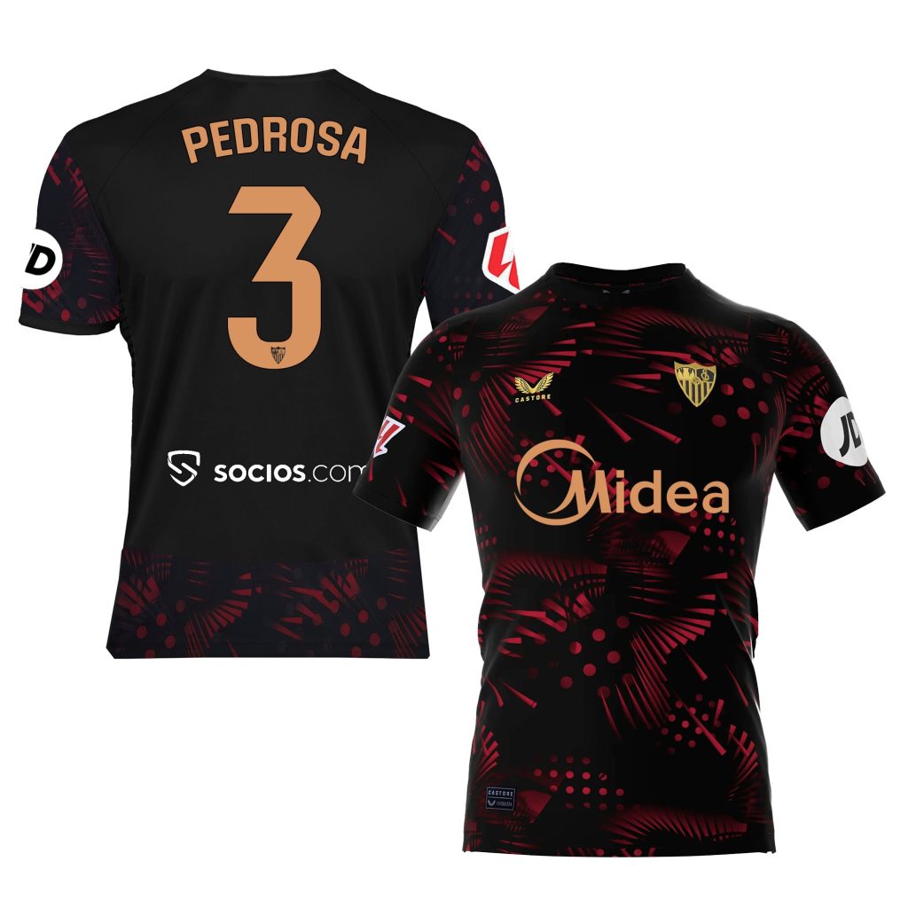 Sevilla Kits Shop – Exclusive pedrosa black third child shirt 2425 Collection – Sevilla FC Apparel and Gear Collection for Fans