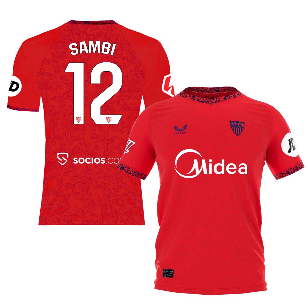 Sevilla Kits Shop – Exclusive sambi away jersey for kids 2425 Collection – Sevilla FC Apparel and Gear Collection for Fans