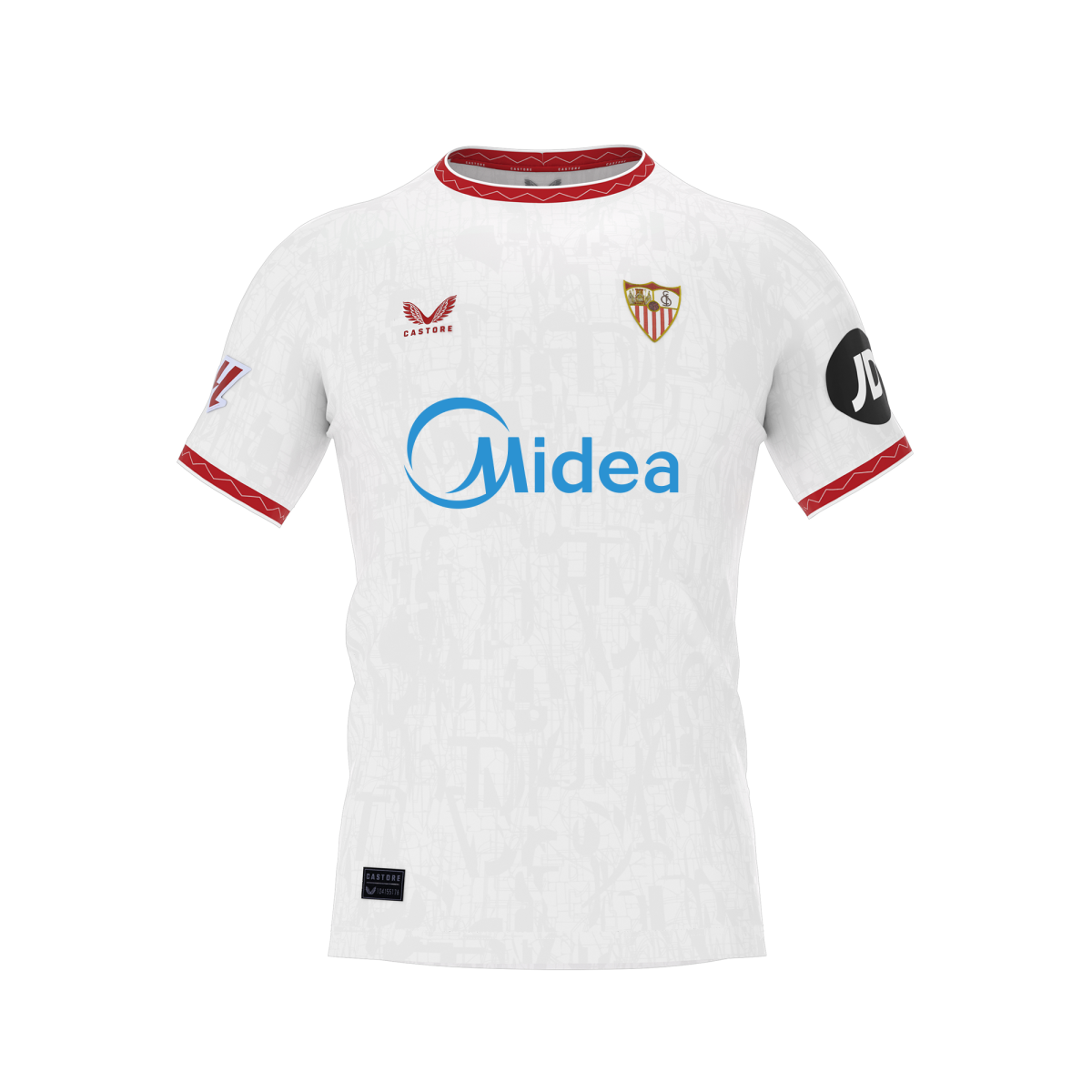 Sevilla Kits Shop – Exclusive white first shirt for kids 2425 Collection – Sevilla FC Apparel and Gear Collection for Fans